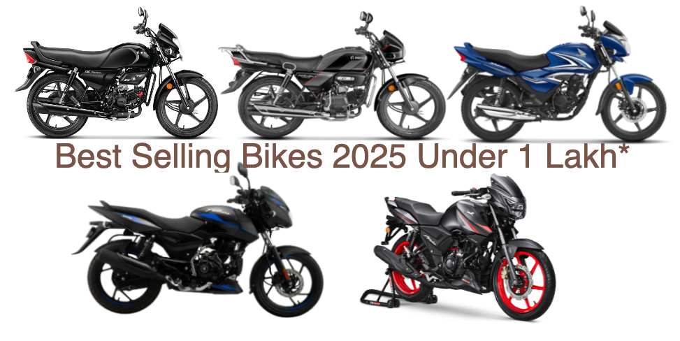 Best selling bikes in India under 1 lakh