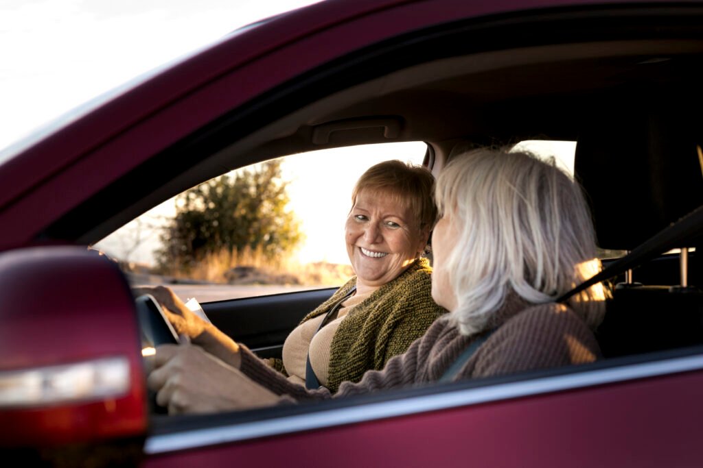 senior citizen driving car