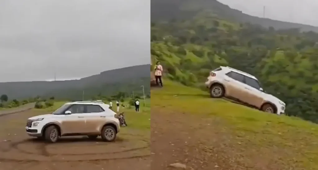 Car stunt goes wrong in Maharashtra